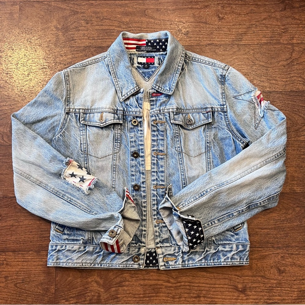 Tommy Hilfiger Women’s Vintage Denim Jean Jacket ( Please Read Description )